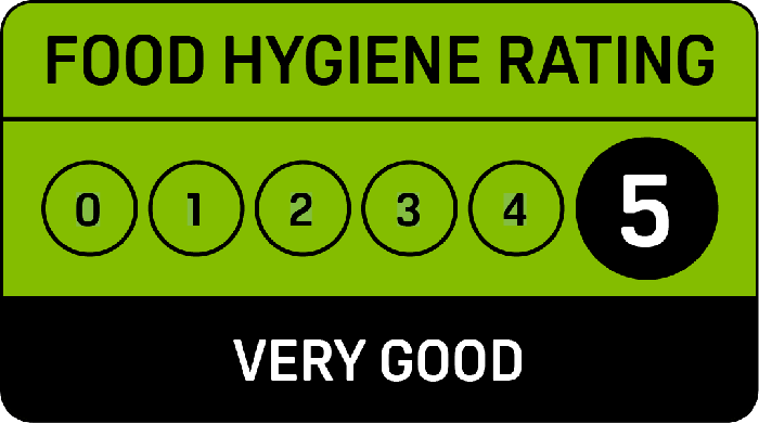 Food hygiene rating 5, very good